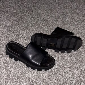 Urban Outfitters Black Slide Sandals
